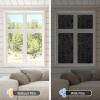 imagerabbitgoo Total Blackout Window Film Sun Blocking Black Privacy Window Film Light Blocker Stained Glass Thermal Cling Heat Control Room Darkening Glass Sticker for Door Covering 175quot x 787quotBlack