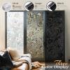 imagerabbitgoo Total Blackout Window Film Sun Blocking Black Privacy Window Film Light Blocker Stained Glass Thermal Cling Heat Control Room Darkening Glass Sticker for Door Covering 175quot x 787quotTaupe