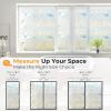 imagerabbitgoo Total Blackout Window Film Sun Blocking Black Privacy Window Film Light Blocker Stained Glass Thermal Cling Heat Control Room Darkening Glass Sticker for Door Covering 175quot x 787quotClear Circular