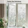 imagerabbitgoo Total Blackout Window Film Sun Blocking Black Privacy Window Film Light Blocker Stained Glass Thermal Cling Heat Control Room Darkening Glass Sticker for Door Covering 175quot x 787quotClear