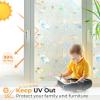 imagerabbitgoo Total Blackout Window Film Sun Blocking Black Privacy Window Film Light Blocker Stained Glass Thermal Cling Heat Control Room Darkening Glass Sticker for Door Covering 175quot x 787quotClear Circular