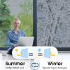 imagerabbitgoo Total Blackout Window Film Sun Blocking Black Privacy Window Film Light Blocker Stained Glass Thermal Cling Heat Control Room Darkening Glass Sticker for Door Covering 175quot x 787quotSilver