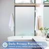 imagerabbitgoo Total Blackout Window Film Sun Blocking Room Darkening Window Cling Static Cling Heat Blocking Shade Removable Tint for Day Sleepers Matte Black 175quot x 787quotMatte Pure