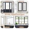 imagerabbitgoo Total Blackout Window Film Sun Blocking Room Darkening Window Cling Static Cling Heat Blocking Shade Removable Tint for Day Sleepers Matte Black 175quot x 787quotMatte White