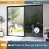 imagerabbitgoo Total Blackout Window Film Sun Blocking Room Darkening Window Cling Static Cling Heat Blocking Shade Removable Tint for Day Sleepers Matte Black 175quot x 787quotBlack Silver