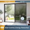 imagerabbitgoo Total Blackout Window Film Sun Blocking Room Darkening Window Cling Static Cling Heat Blocking Shade Removable Tint for Day Sleepers Matte Black 175quot x 787quotBlack