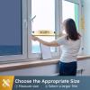 imagerabbitgoo Total Blackout Window Film Sun Blocking Room Darkening Window Cling Static Cling Heat Blocking Shade Removable Tint for Day Sleepers Matte Black 175quot x 787quotBlue Silver