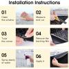 imagerabbitgoo Total Blackout Window Film Sun Blocking Room Darkening Window Cling Static Cling Heat Blocking Shade Removable Tint for Day Sleepers Matte Black 175quot x 787quotMatte Black