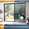 imagerabbitgoo Total Blackout Window Film Sun Blocking Room Darkening Window Cling Static Cling Heat Blocking Shade Removable Tint for Day Sleepers Matte Black 175quot x 787quotSilver