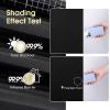 imagerabbitgoo Total Blackout Window Film Sun Blocking Room Darkening Window Cling Static Cling Heat Blocking Shade Removable Tint for Day Sleepers Matte Black 175quot x 787quotMatte Black