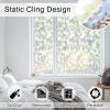 imagerabbitgoo Total Blackout Window Film Sun Blocking Room Darkening Window Cling Static Cling Heat Blocking Shade Removable Tint for Day Sleepers Matte Black 175quot x 787quotCrystal