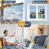 imagerabbitgoo Total Blackout Window Film Sun Blocking Room Darkening Window Cling Static Cling Heat Blocking Shade Removable Tint for Day Sleepers Matte Black 175quot x 787quotSilver