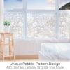 imagerabbitgoo Total Blackout Window Film Sun Light Blocking Privacy Window Film Black Room Darkening Glass Cover Stained Glass Static Cling Sticker 3D Pebble Black 175 x 787 inchesClear