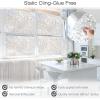 imagerabbitgoo Total Blackout Window Film Sun Light Blocking Privacy Window Film Black Room Darkening Glass Cover Stained Glass Static Cling Sticker 3D Pebble Black 175 x 787 inchesClear
