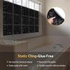 imagerabbitgoo Total Blackout Window Film Sun Light Blocking Privacy Window Film Black Room Darkening Glass Cover Stained Glass Static Cling Sticker 3D Pebble Black 175 x 787 inchesBlack