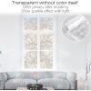 imagerabbitgoo Total Blackout Window Film Sun Light Blocking Privacy Window Film Black Room Darkening Glass Cover Stained Glass Static Cling Sticker 3D Pebble Black 175 x 787 inchesClear