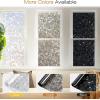 imagerabbitgoo Total Blackout Window Film Sun Light Blocking Privacy Window Film Black Room Darkening Glass Cover Stained Glass Static Cling Sticker 3D Pebble Black 175 x 787 inchesClear