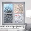 imagerabbitgoo Total Blackout Window Film Sun Light Blocking Privacy Window Film Black Room Darkening Glass Cover Stained Glass Static Cling Sticker 3D Pebble Black 175 x 787 inchesClear