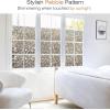 imagerabbitgoo Total Blackout Window Film Sun Light Blocking Privacy Window Film Black Room Darkening Glass Cover Stained Glass Static Cling Sticker 3D Pebble Black 175 x 787 inchesTaupe