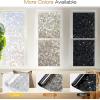 imagerabbitgoo Total Blackout Window Film Sun Light Blocking Privacy Window Film Black Room Darkening Glass Cover Stained Glass Static Cling Sticker 3D Pebble Black 175 x 787 inchesClear
