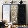 imagerabbitgoo Total Blackout Window Film Sun Light Blocking Privacy Window Film Black Room Darkening Glass Cover Stained Glass Static Cling Sticker 3D Pebble Black 175 x 787 inchesBlack