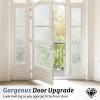 imagerabbitgoo Window Privacy Film Decorative Privacy Window Film Sun Blocking Frosted Glass Cling for Home Door NonAdhesive Static Cling Sticker Covering Heat Blocker Clear 175quot x 787quotClear