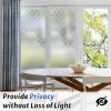 imagerabbitgoo Window Privacy Film Decorative Privacy Window Film Sun Blocking Frosted Glass Cling for Home Door NonAdhesive Static Cling Sticker Covering Heat Blocker Clear 175quot x 787quotClear