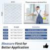 imagerabbitgoo Window Privacy Film Decorative Privacy Window Film Sun Blocking Frosted Glass Cling for Home Door NonAdhesive Static Cling Sticker Covering Heat Blocker Clear 175quot x 787quotClear