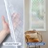 imagerabbitgoo Window Privacy Film Decorative Privacy Window Film Sun Blocking Frosted Glass Cling for Home Door NonAdhesive Static Cling Sticker Covering Heat Blocker Clear 175quot x 787quotClear
