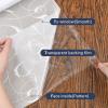 imagerabbitgoo Window Privacy Film Frosted Glass Window Film Stained Glass Removable Decorative Privacy Sticker Non Adhesive UV Blocking Front Door Covering for Home 3D Autumn Leaf 175quot x 787quotFloral Pattern