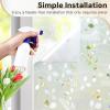 imagerabbitgoo Window Privacy Film Frosted Glass Window Film Stained Glass Removable Decorative Privacy Sticker Non Adhesive UV Blocking Front Door Covering for Home 3D Autumn Leaf 175quot x 787quot3d Leaf