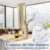 imagerabbitgoo Window Privacy Film Frosted Glass Window Film Stained Glass Removable Decorative Privacy Sticker Non Adhesive UV Blocking Front Door Covering for Home 3D Autumn Leaf 175quot x 787quot3d Vine