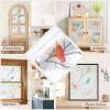 imagerabbitgoo Window Privacy Film Frosted Glass Window Film Stained Glass Removable Decorative Privacy Sticker Non Adhesive UV Blocking Front Door Covering for Home 3D Autumn Leaf 175quot x 787quotFrosted Bird Pattern