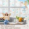 imagerabbitgoo Window Privacy Film Frosted Glass Window Film Stained Glass Removable Decorative Privacy Sticker Non Adhesive UV Blocking Front Door Covering for Home 3D Autumn Leaf 175quot x 787quotFrosted Bird Pattern