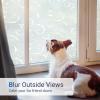 imagerabbitgoo Window Privacy Film Frosted Glass Window Film Stained Glass Removable Decorative Privacy Sticker Non Adhesive UV Blocking Front Door Covering for Home 3D Autumn Leaf 175quot x 787quotFloral Pattern