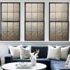 imagerabbitgoo Window Privacy Film Rainbow Window Film Mosaic Decorative Stained Glass Cling Removable Static Cling Tint UV Blocking NonAdhesive Privacy Covering 175 x 787 inchesBrown