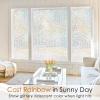 imagerabbitgoo Window Privacy Film Rainbow Window Film Mosaic Decorative Stained Glass Cling Removable Static Cling Tint UV Blocking NonAdhesive Privacy Covering 175 x 787 inchesClear