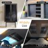 imagerabbitgoo Window Privacy Film Rainbow Window Film Mosaic Decorative Stained Glass Cling Removable Static Cling Tint UV Blocking NonAdhesive Privacy Covering 175 x 787 inchesBlack