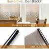 imagerabbitgoo Window Privacy Film Rainbow Window Film Mosaic Decorative Stained Glass Cling Removable Static Cling Tint UV Blocking NonAdhesive Privacy Covering 175 x 787 inchesBrown