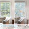 imagerabbitgoo Window Privacy Film Rainbow Window Film Mosaic Decorative Stained Glass Cling Removable Static Cling Tint UV Blocking NonAdhesive Privacy Covering 175 x 787 inchesIrregular