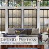 imagerabbitgoo Window Privacy Film Rainbow Window Film Mosaic Decorative Stained Glass Cling Removable Static Cling Tint UV Blocking NonAdhesive Privacy Covering 175 x 787 inchesBrown