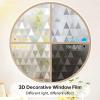 imagerabbitgoo Window Privacy Film Stained Glass Rainbow Privacy Clings for Glass Window Static Cling Decorative Door Covering NonAdhesive UV Blocking Prism Sticker 175 x 787 inchesClear Triangle