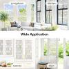 imagerabbitgoo Window Privacy Film Stained Glass Rainbow Privacy Clings for Glass Window Static Cling Decorative Door Covering NonAdhesive UV Blocking Prism Sticker 175 x 787 inchesClear Triangle