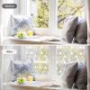 imagerabbitgoo Window Privacy Film Stained Glass Rainbow Privacy Clings for Glass Window Static Cling Decorative Door Covering NonAdhesive UV Blocking Prism Sticker 175 x 787 inchesClear Triangle