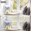 imagerabbitgoo Window Privacy Film Stained Glass Rainbow Privacy Clings for Glass Window Static Cling Decorative Door Covering NonAdhesive UV Blocking Prism Sticker 175 x 787 inchesClear Triangle