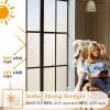 imagerabbitgoo Window Privacy Film Stained Glass Rainbow Privacy Clings for Glass Window Static Cling Decorative Door Covering NonAdhesive UV Blocking Prism Sticker 175 x 787 inchesMatte Pure