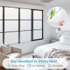 imagerabbitgoo Window Privacy Film Stained Glass Rainbow Privacy Clings for Glass Window Static Cling Decorative Door Covering NonAdhesive UV Blocking Prism Sticker 175 x 787 inchesMatte White