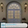 imagerabbitgoo Window Privacy Film Stained Glass Rainbow Privacy Clings for Glass Window Static Cling Decorative Door Covering NonAdhesive UV Blocking Prism Sticker 175 x 787 inchesMatte White
