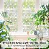 imagerabbitgoo Window Privacy Film Stained Glass Rainbow Privacy Clings for Glass Window Static Cling Decorative Door Covering NonAdhesive UV Blocking Prism Sticker 175 x 787 inchesClear Triangle