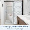 imagerabbitgoo Window Privacy Film for Glass Windows Frosted Glass Cling with Decorative Moroccan Lattice Removable Heat Control Sun Blocking Door Covering Sticker for Home Bathroom 175 x 787 inches118 x 787